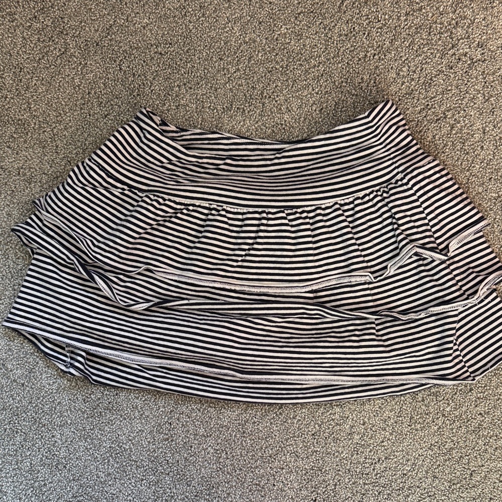 Hollister Navy and White Striped Skort